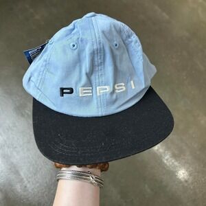 Vintage 90s Deadstock Pepsi Blue Black Generation Next Hook & Loop Strap